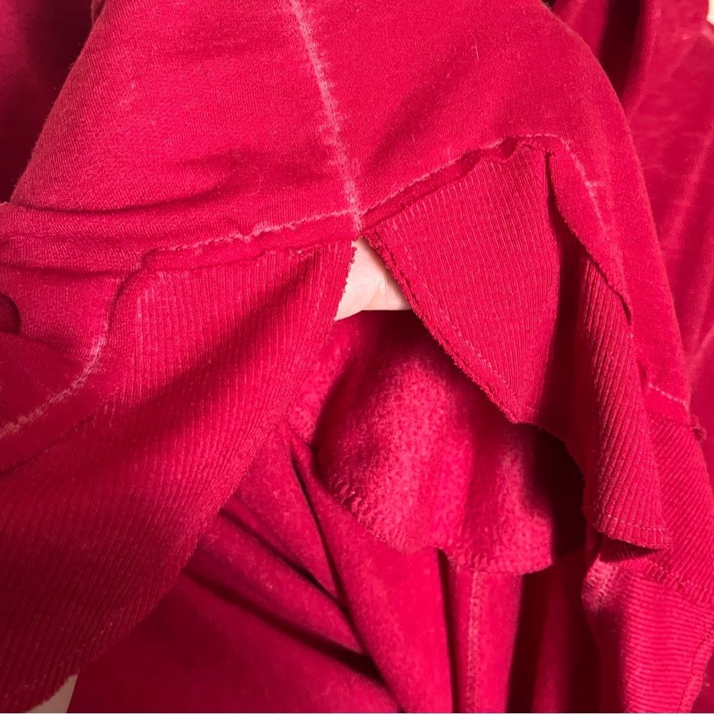 French Laundry Sweatshirt Project Red Long Sleeve Thin Hooded T-Shirt Size 1X - Picture 8 of 12